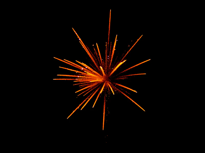 Red cracker explosion